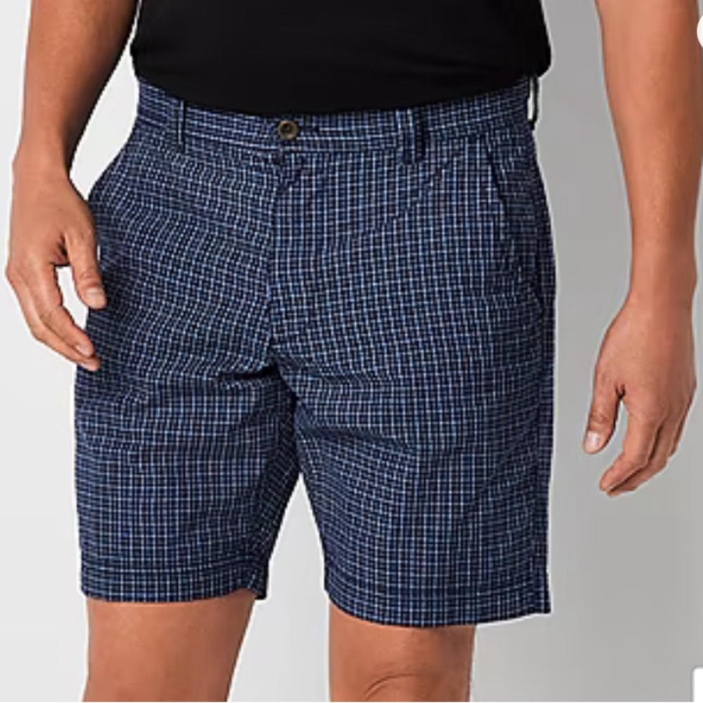 (S) St. John's Bay Comfort Stretch 9" Mens Stretch Fabric Chino Short